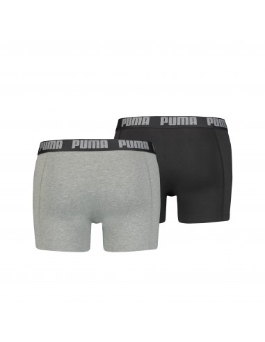 PUMA - Pack 2 Boxers gris y negro Cotton Stretch 521015001 691 030 Hombre