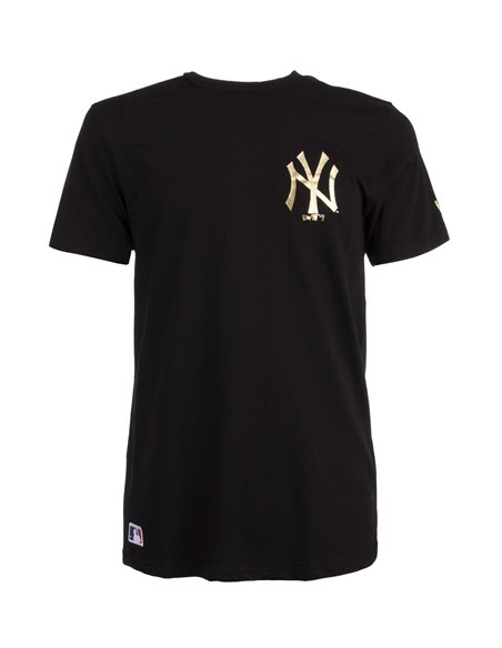salida Astronave estoy sediento NEW ERA - Camiseta negra MLB Team Logo New York Yankees Metallic Hombre